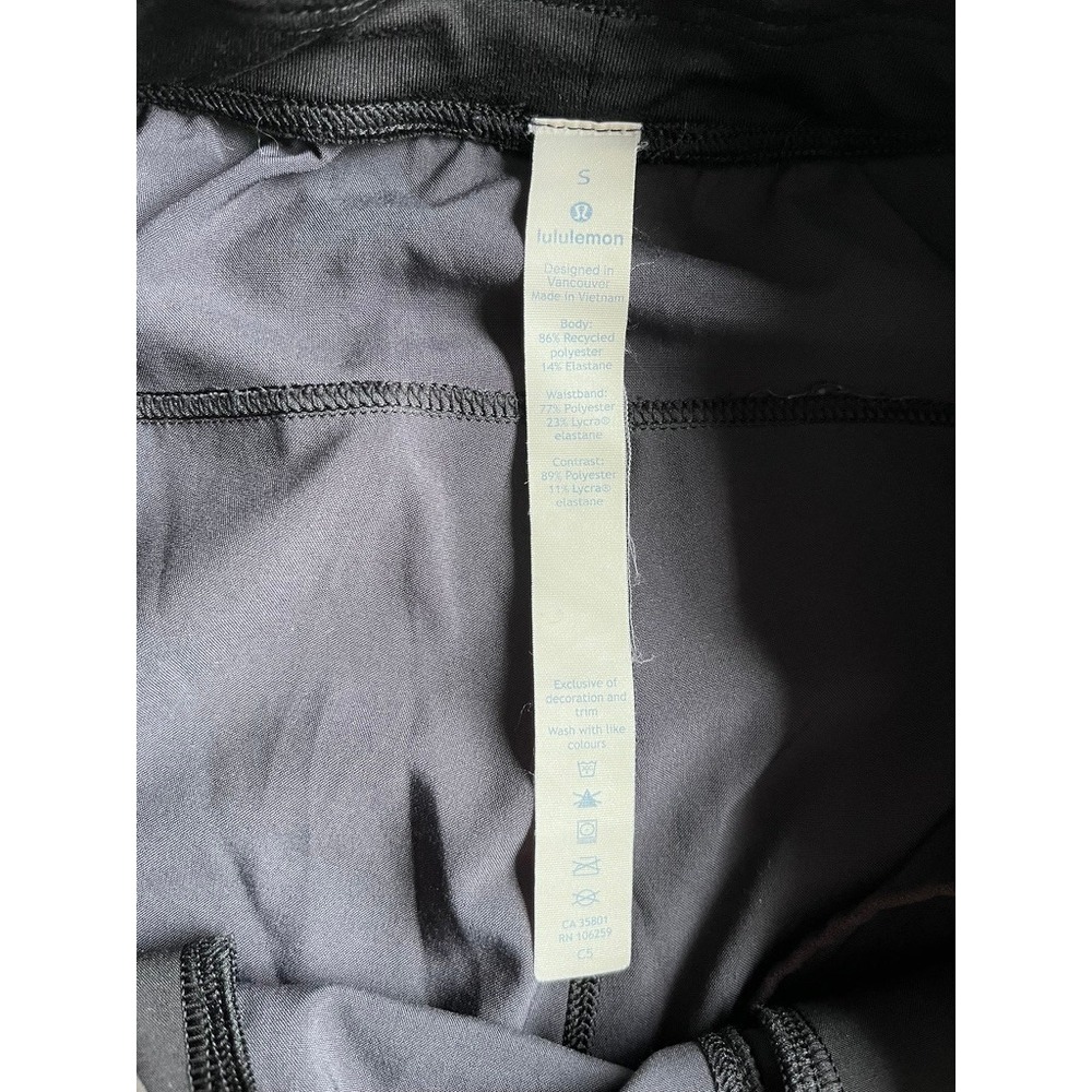 Lululemon T.H.E. Short 9" Linerless Grid Lines Deep Coal Black size small - Picture 12 of 13